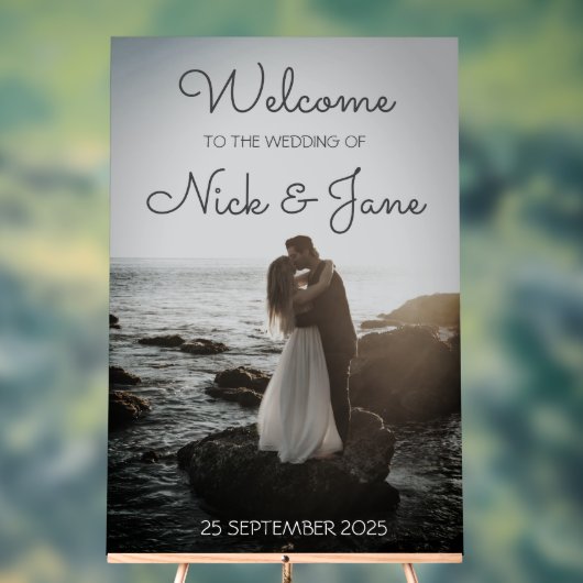 Custom Acrylic Wedding Welcome Sign for Couple Acrylschild (Neutral)
