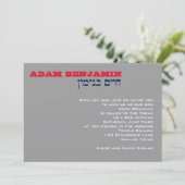 Custom Adam Benjamin 002750 Einladung (Stehend Vorderseite)
