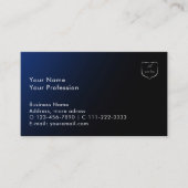 Custom Add Logo Blue Gradient Modern Professional Visitenkarte (Vorderseite)