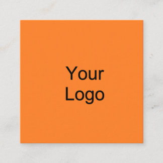 Custom, Add Logo, Sunny Orange. Quadratische Visitenkarte
