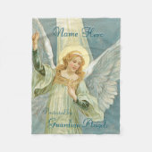 Custom Add Name Guardian Angel Blanket Fleecedecke (Vorderseite)