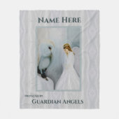 Custom Add Name Guardian Angel Blanket Fleecedecke (Vorderseite)