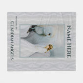 Custom Add Name Guardian Angel Blanket Fleecedecke (Vorderseite (Horizontal))