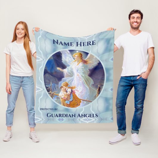 Custom Add Name Guardian Angel Blanket Fleecedecke (Beispiel)