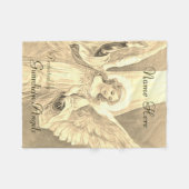 Custom Add Name Guardian Gold Fleecedecke (Vorderseite (Horizontal))