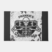 Custom ADD NAME Skull Skateboard Skate Shop Fußmatte (Vorderseite)