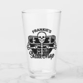Custom ADD NAME Skull Skateboard Skate Shop Glas (Vorderseite)
