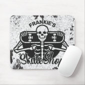 Custom ADD NAME Skull Skateboard Skate Shop Mousepad (Mit Mouse)