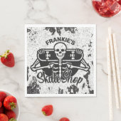 Custom ADD NAME Skull Skateboard Skate Shop Serviette (Beispiel)