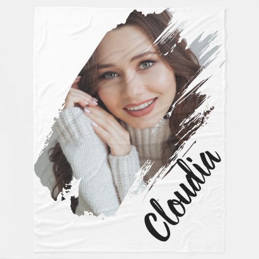 Custom Add Photo And Text Fleecedecke (Vorderseite)