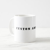 Custom Add Text Coffee Mug Kaffeetasse (Vorderseite Links)