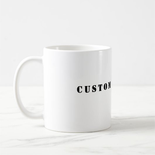 Custom Add Text Coffee Mug Kaffeetasse (Links)