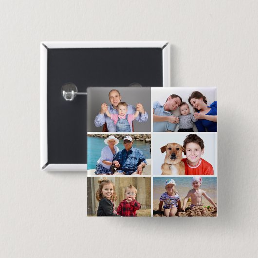 Custom Add Your Own 6 Foto von Personalized Button (Vorne & Hinten)