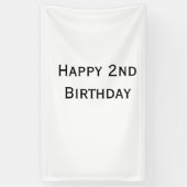 custom add your text happy birthday 2nd simple  banner (Vertikal)