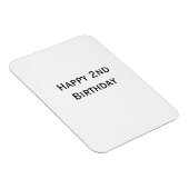 custom add your text happy birthday 2nd simple  magnet (Rechte Seite)