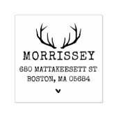 Custom Address Deer Antlers Permastempel (Design)