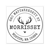 Custom Address Deer Antlers Permastempel (Design)