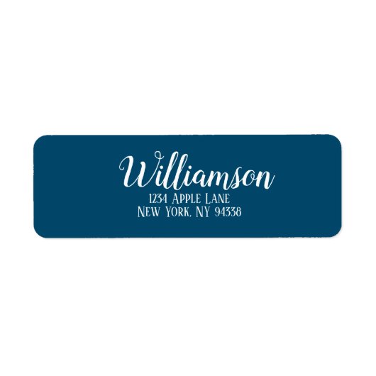 Custom Address Labels Navy Wedding (Vorne)
