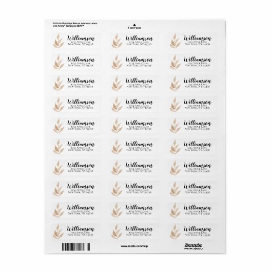 Custom Address Labels Wedding (Vorne)