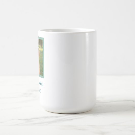 Custom Adoption Announcement Pet Photo & Name Mug Kaffeetasse (Mittel)