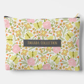 Custom Adorable beautiful modern botanical yellow Zubehörtasche (Rückseite)