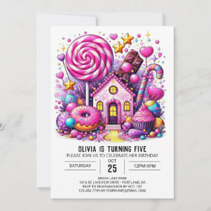 Custom Adorable Candyland Digital Geburtstag Einladung