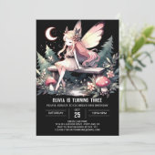 Custom Adorable Fairy Birthday Einladung (Stehend Vorderseite)