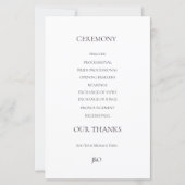 Custom Adorable Hummingbird Full Wedding Programm (Rückseite)