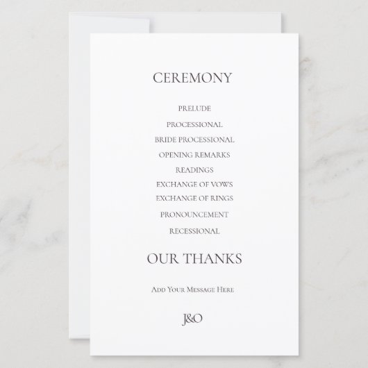 Custom Adorable Hummingbird Full Wedding Programm (Rückseite)