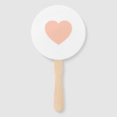 Custom Adorable Hummingbird Heart Wedding Fächer (Rückseite)
