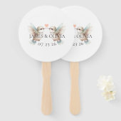 Custom Adorable Hummingbird Wedding Fächer (Vorne und Hinten)