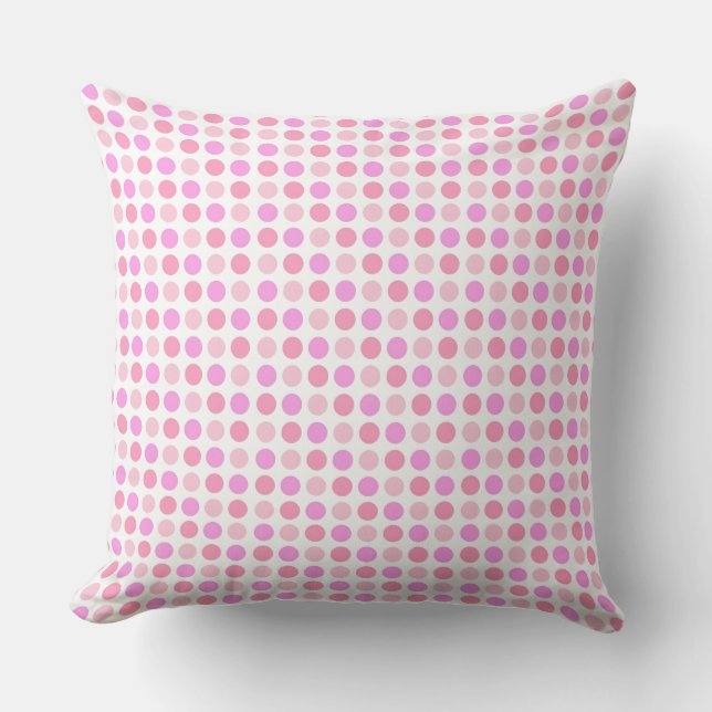 Custom Adorable Pink Polka Dots Throw Kissen Kisse (Vorderseite)