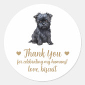 Custom Affenpinscher Gastgeschenk Hochzeit Sticker (Vorderseite)