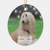 Custom Afghan Greyhound Dog Foto Keramik Ornament (Links)
