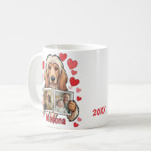 Custom Afghan Hound Photo Heart Coffee Mug Kaffeetasse (Vorderseite Links)