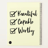 Custom African American Woman Planner Planer (Rückseite)