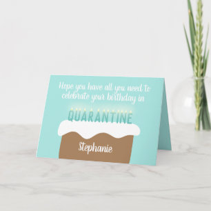Custom Age Birthday Candles   Quarantäne zum Gebur Karte