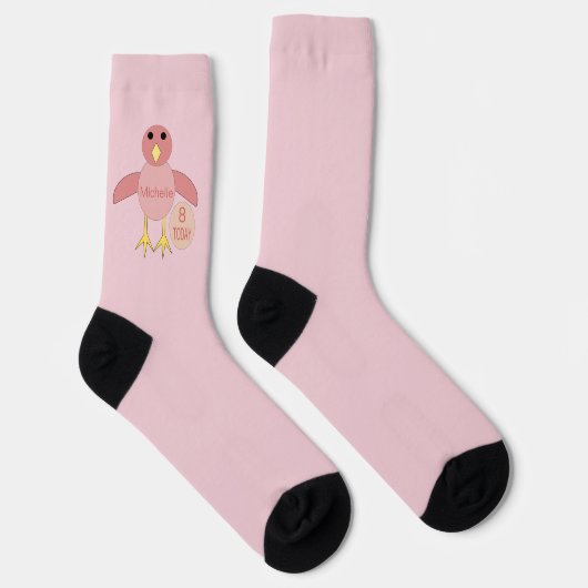 Custom Age Birthday Girl Chick Socken (Rechts)