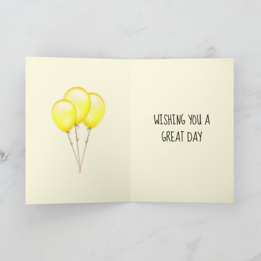 Custom Age Birthday Guinea Schweineborloon Karte (Innenseite)