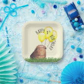 Custom Age Birthday Guinea Schweineborloon Pappteller (Party)