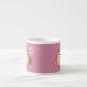Custom Age Birthday Owl Espresso Tasse (Vorderseite)