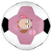 Custom Age Birthday Owl Fußball (Gedreht)