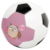 Custom Age Birthday Owl Fußball (Dreiviertel)