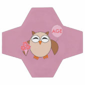 Custom Age Birthday Owl Fußball (Flach)