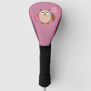 Custom Age Birthday Owl Golf Driver Cover Headcover