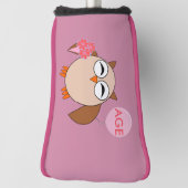Custom Age Birthday Owl Golf Putter Cover Headcover (Rotieren 90)