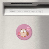Custom Age Birthday Owl Magnet (In Situ (Geschirrspüler))