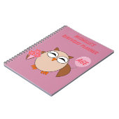 Custom Age Birthday Owl Notebook Notizblock (Linke Seite)