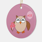 Custom Age Birthday Owl Ornament (Links)