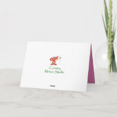 Custom Age Birthday Pink Blume und Bluebird Karte (Rückseite)